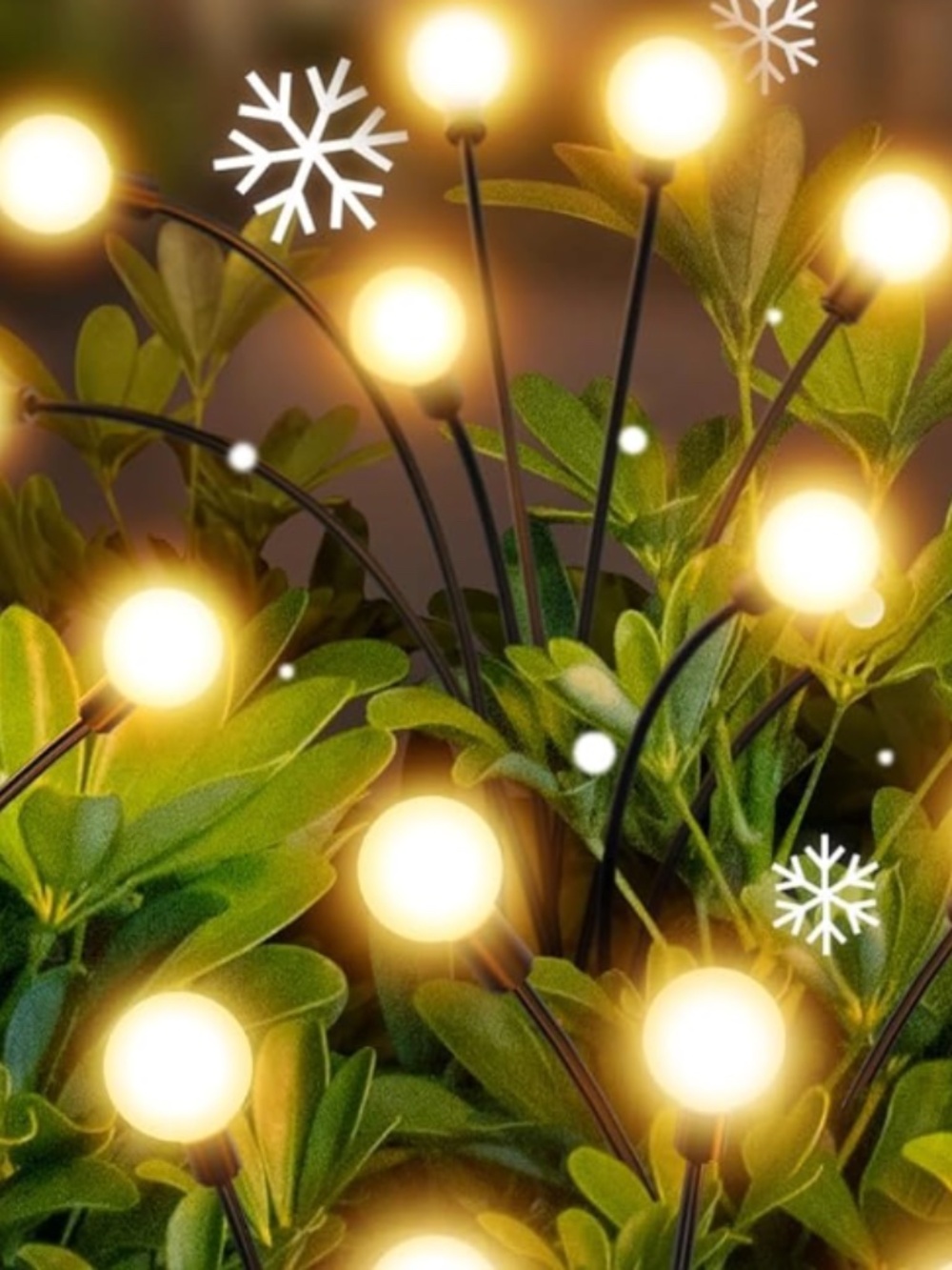 Solar Garden Lights, New Upgraded 4 Pack Solar Powered Firefly Lights